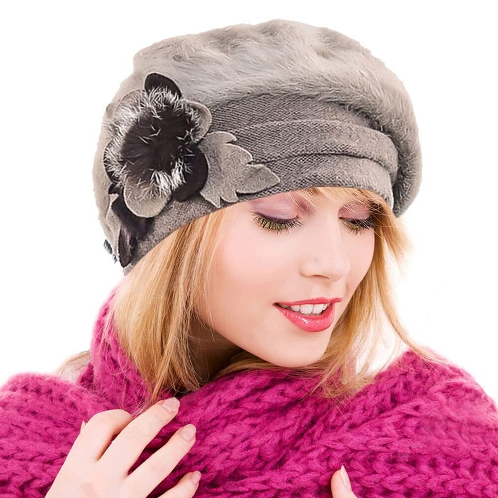 6514 Womens Wool Berets French Beret Beanie Winter Hats Hy022 (br022-camel)